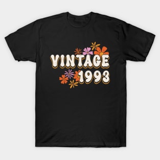 30th Birthday Vintage 1993 Womens Retro Groovy Style T-Shirt